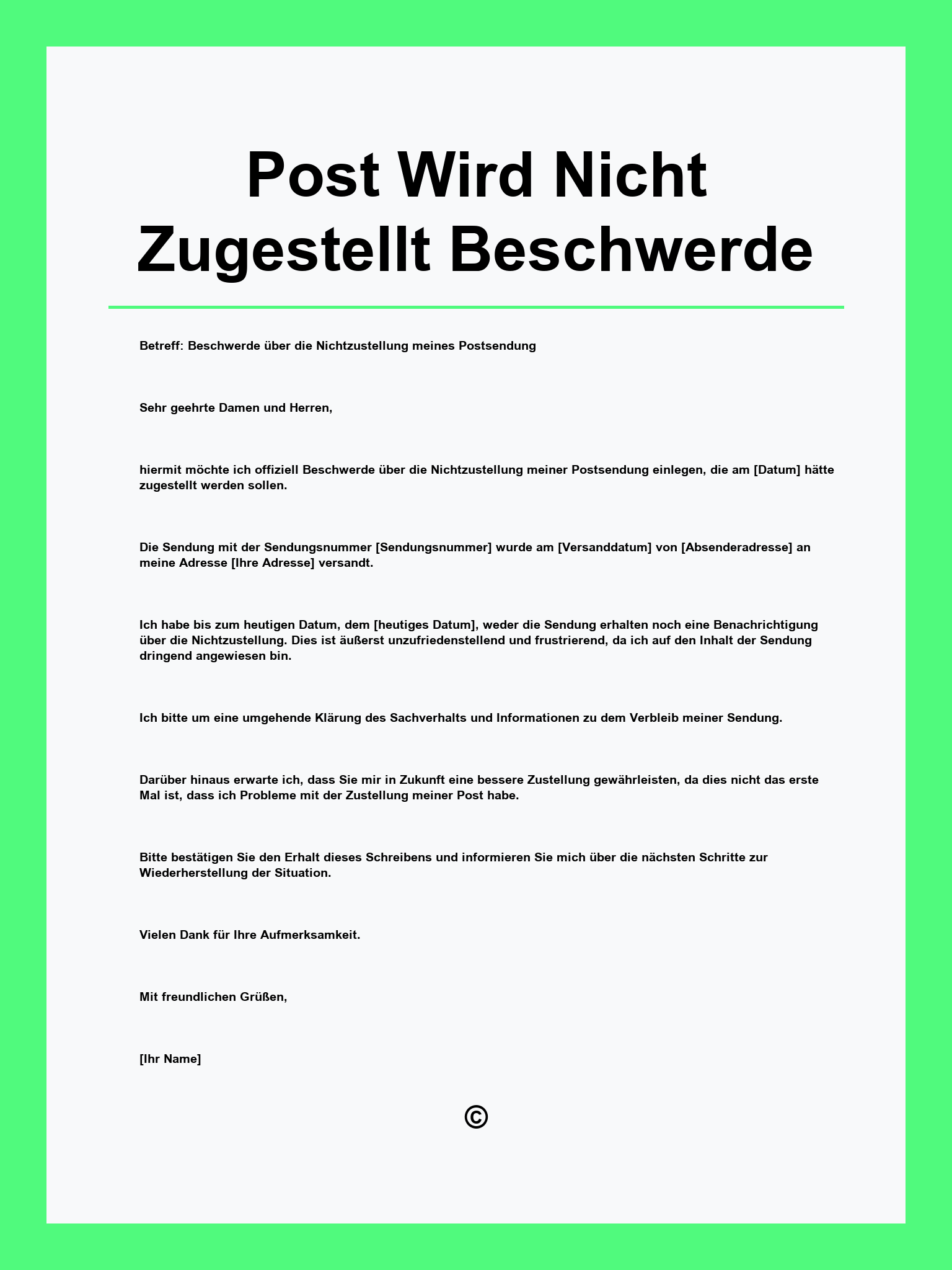 Post Wird Nicht Zugestellt Beschwerde Vorlage