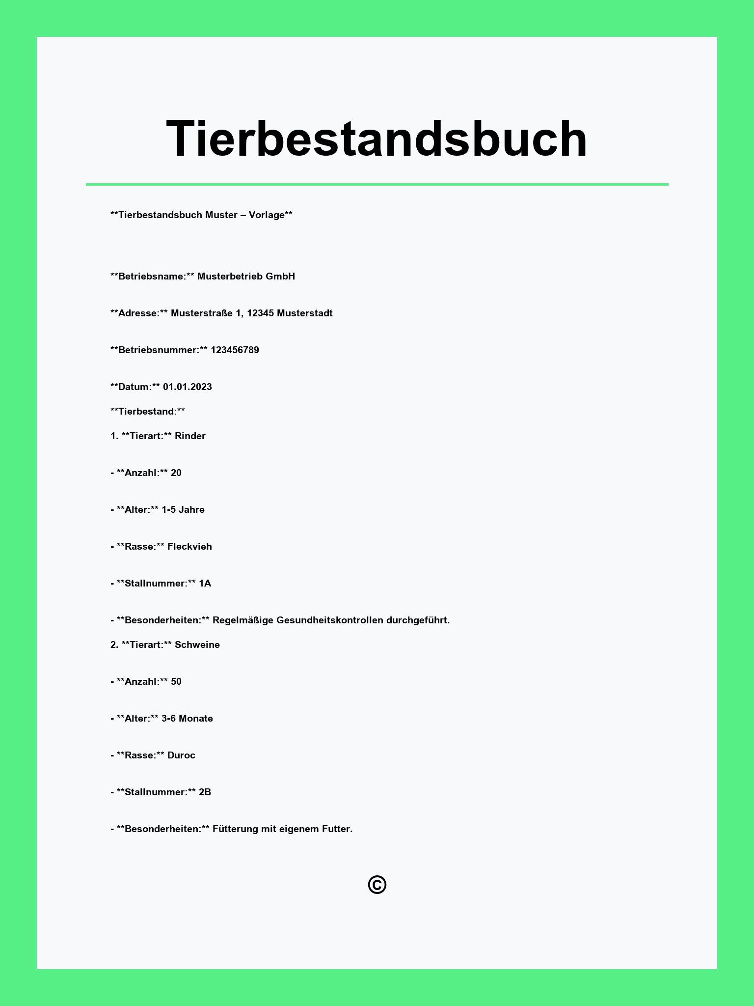 Tierbestandsbuch